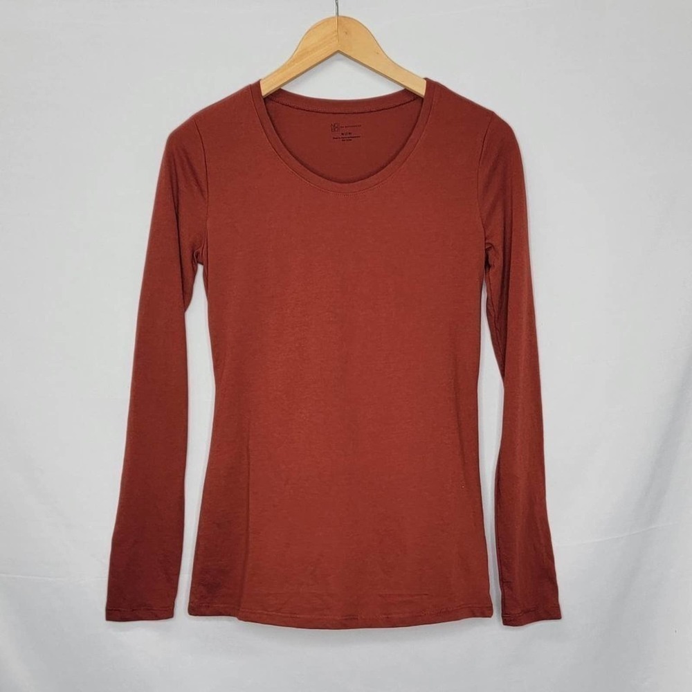 No Boundaries Rust Color Red Long Sleeve Under - image 3